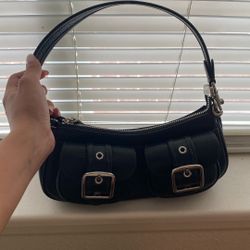 Black Leather Coach Bag 