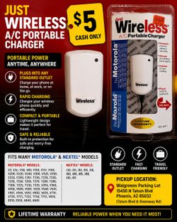 NEW Motorola / Nextel Phone Charger – Just Wireless AC Portable Charger