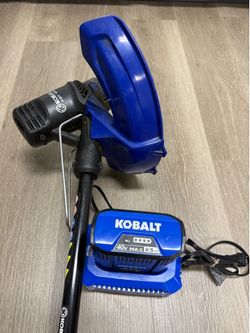 Kobalt 40vMax weed eater with battery and charger