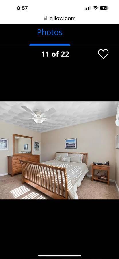 Bedroom Set Solid Wood $750 Or Best Offer