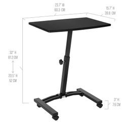 Mobile Height Adjustable Laptop Stand Computer Workstation