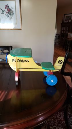 Rare Vintage Playskool Ride-On Airplane