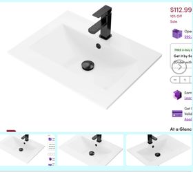Bathroom Sink NEW measurements Are 24X18