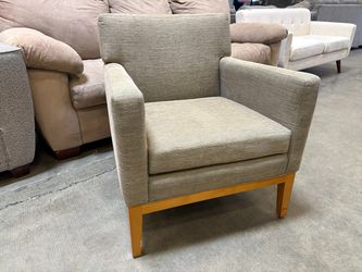 CARTWRIGHT Beige Ribbed Corduroy High Arm Accent Chair