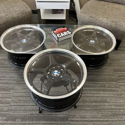 Custom BMW rim Coffee Table & Matching End Table 