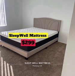 Queen size bed frame with mattress included
