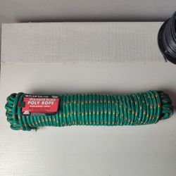 Diamond Braid Poly Rope, 3/8 In x 100 Ft, 244 lbs