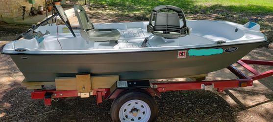 Pelican Predator 103 John Boat Trailer and Trolling Motor for Sale
