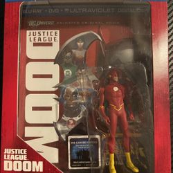 NEW! Justice League Doom Best Buy Exclusive Blu-ray/DVD/Figurine DC Universe DCU
