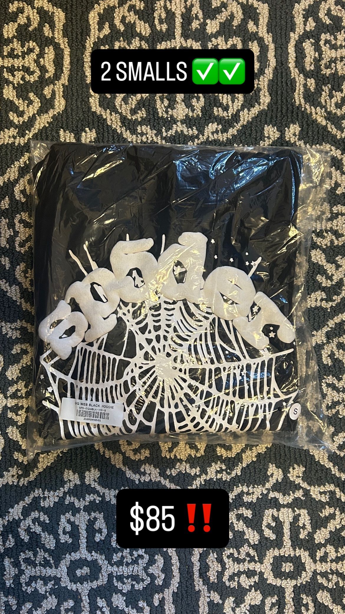 Black N White Sp5der Hoodie (SEND OFFERS!)