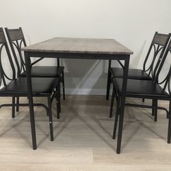 Dining Table Set With 4 Chairs