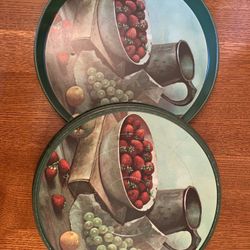 Vintage Mrs Carver’s Fruitcake Tin With Serving Tray