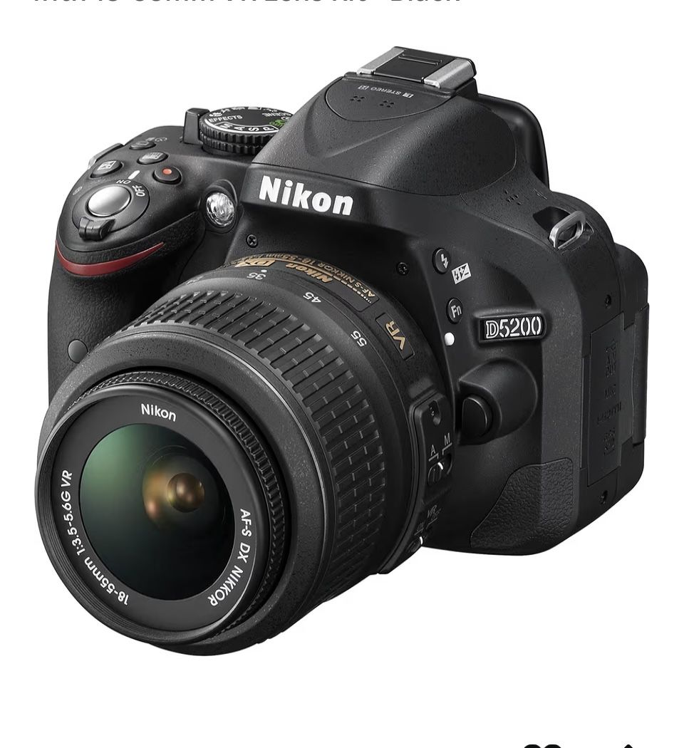 Nikon D5200 24 Megapixel Digital SLR Camera with 18-55mm VR Lens Kit - Black