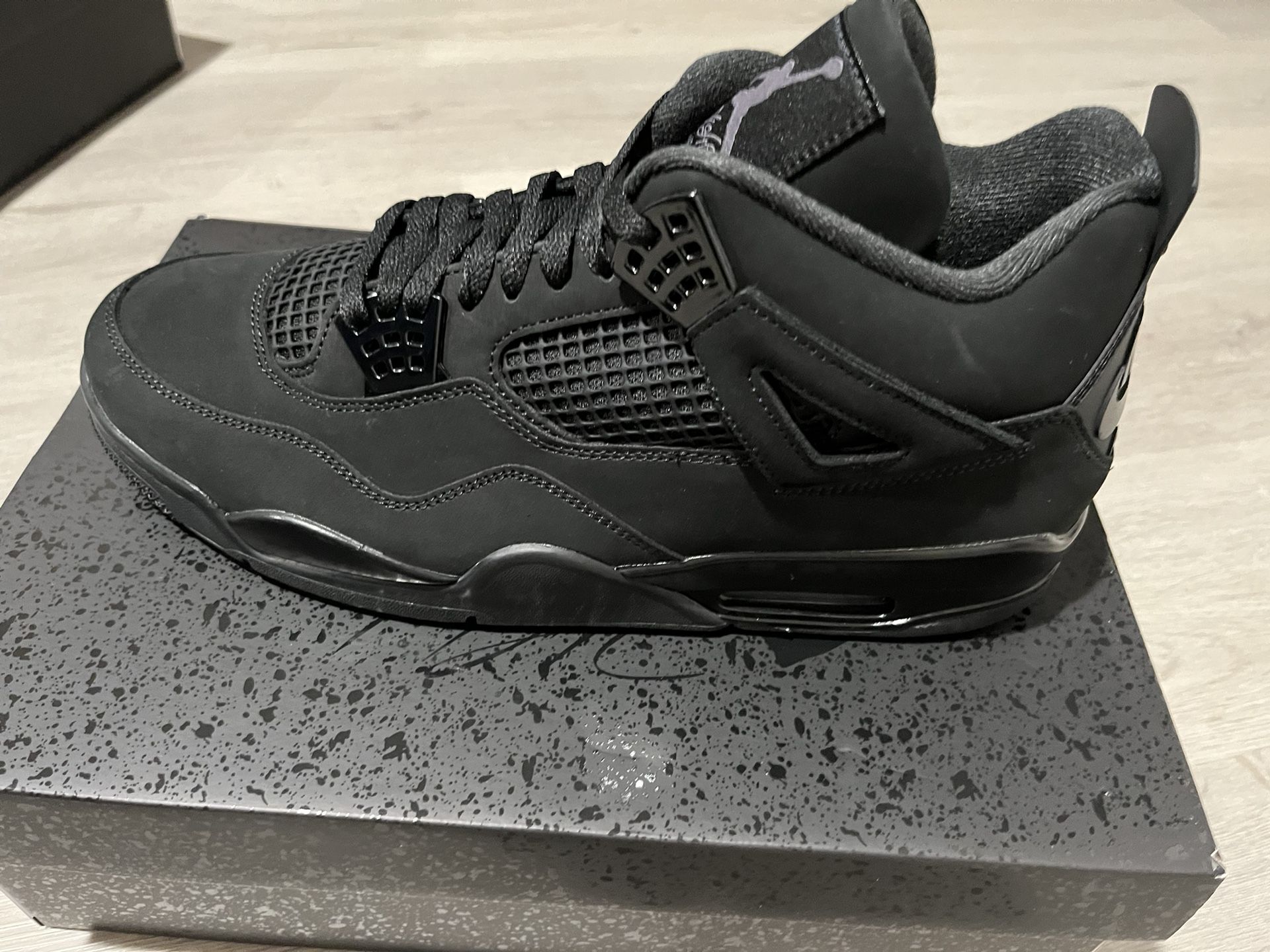 Quack Quack 4s Jordan Black Cat Size 13