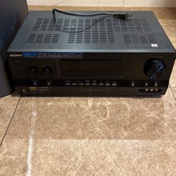 Sony Stereo Receiver Radio With Surround Sound Speakers And Sub Woofer