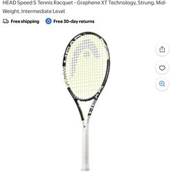 HEAD Speed S Tennis Racquet - Graphene XT Technology, Strung, Mid-Weight