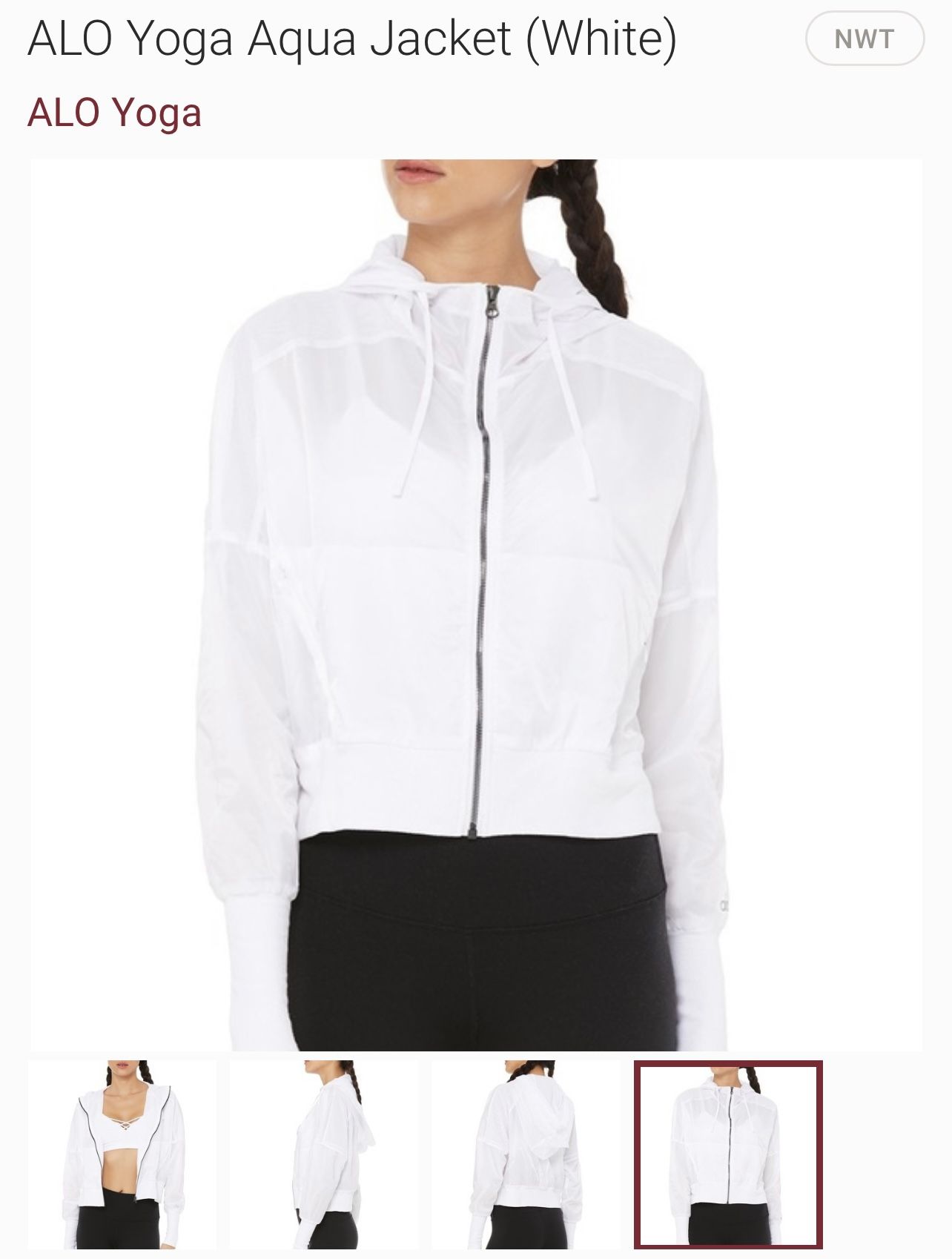 π₯π₯π₯ALO YOGA White Bomber Jacket, M