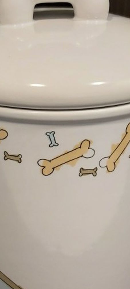 Large Ceramic Dog Treat/ Cookie Jar