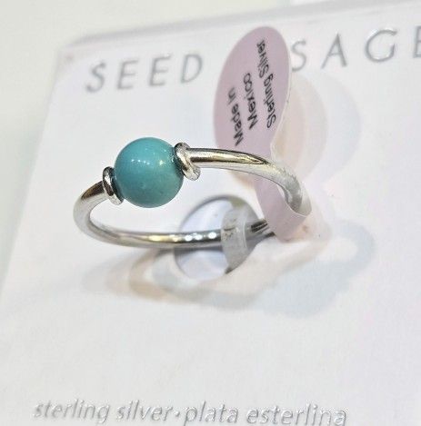 SHIPPING ONLY * .925 Sterling Silver Turquoise Gemstone Ring