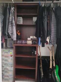 Brown closet organizer
