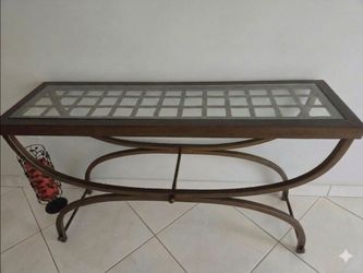 Arched Glass Console Table