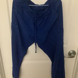 Women's Blue Petite Scrubstar Jogger/Scrub Pants W/ Slntd & Reg.Pockets Sz L/G