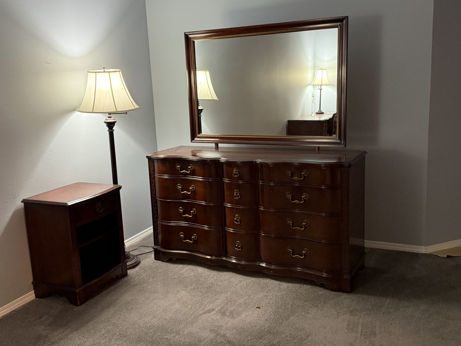 Solid Cherry Wood Dresser, Desk and Nightstand 