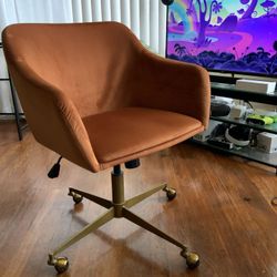 Upholstered Orange World Market Zarek Desk Chair