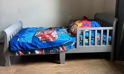 Gray Wood Toddler Bed Frame