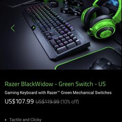 Razer Black Widow Pc Keyboard 
