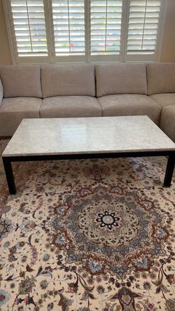 Crate and barrel Marble coffee table
