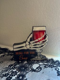 Skeleton wine cup decor