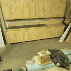 Custom Cabinets, Knotty Pine Natural Whitewash Finish