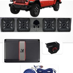 NEW FULL BASS PACKAGE KICKER AUDIO  INSTALLED FOR JEEP GLADIATOR