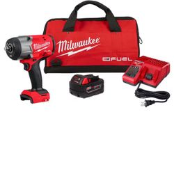 M18 FUEL 18V Lithium-Ion Brushless Cordless 1/2 in. Impact Wrench w/Friction Ring Kit w/One 5.0 Ah Battery and Bag