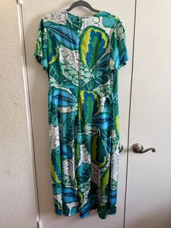 Sofia Vergara women’s V-Neck  sleeve tie waist Hi-Low Dress size L