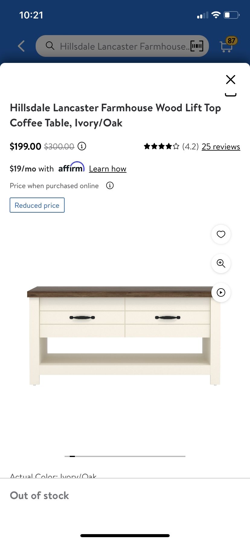 Lift Top Coffee Table