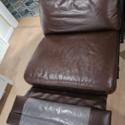 Lazy Boy Brown Leather Reclining Cuddler