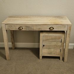 Desk and Cabinet