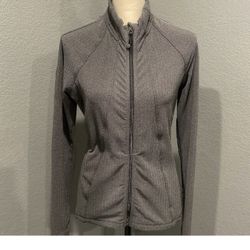 Athleta Hope Herringbone Fitted Zip Up Yoga  Women’s Jacket Size XL