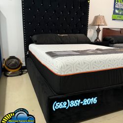 Black Velvet Queen Bed Mattress New Diamond 