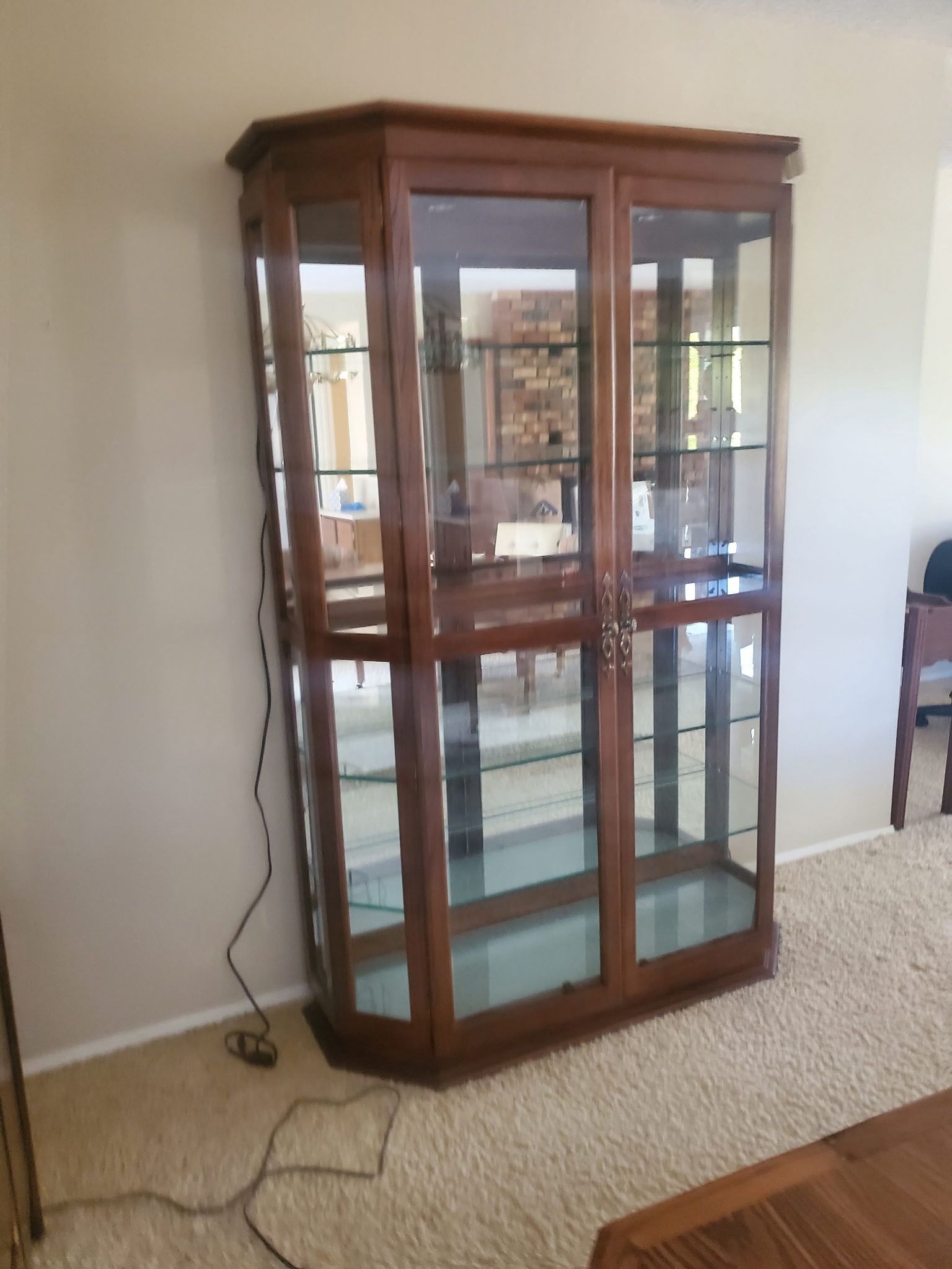 Beautiful lighted cabinet -display case