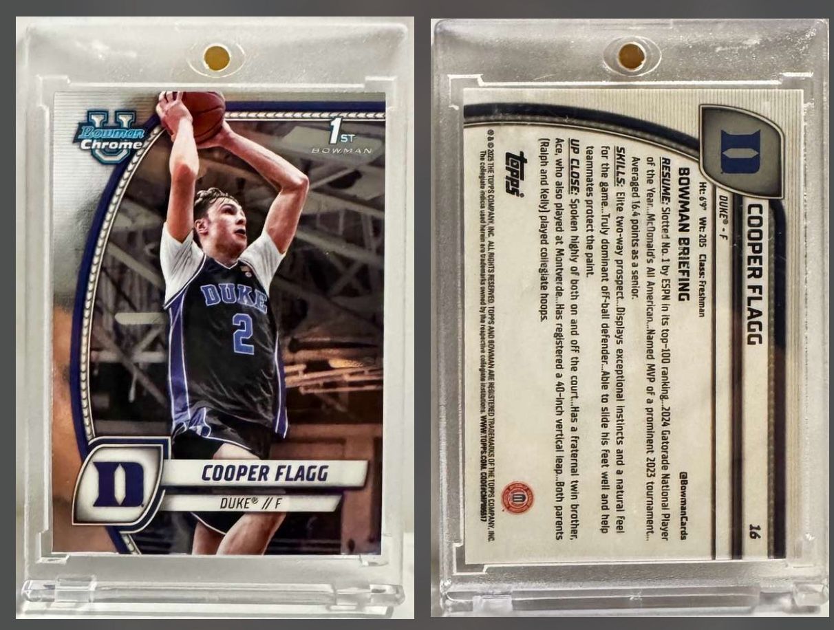 2024-25 Bowman University Chrome - Cooper Flagg - 1st Bowman