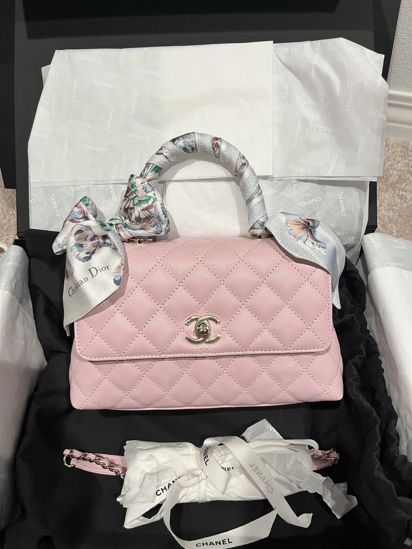 Chanel Coco Handle Bag (Small) (Baby Pink)