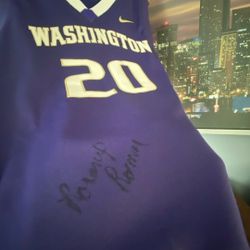 Lorenzo Romar Autographed Authentic Nike Washington Huskies Jersey Mens Large 