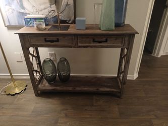 Gray wood console