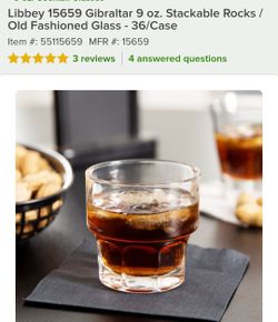 Libbey Gibraltar 9 oz DuraTuff Rocks Glasses