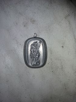 st .Christopher silver pendant