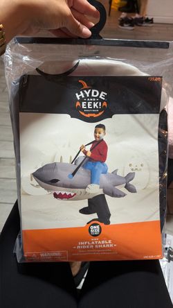 Inflatable rider shark costume