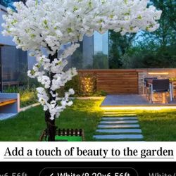 Artificial Cherry Blossom Trees-White-4 Sale-8.20ft x 6.5ft +2 ft stand for Party/Wedding/Quincenera